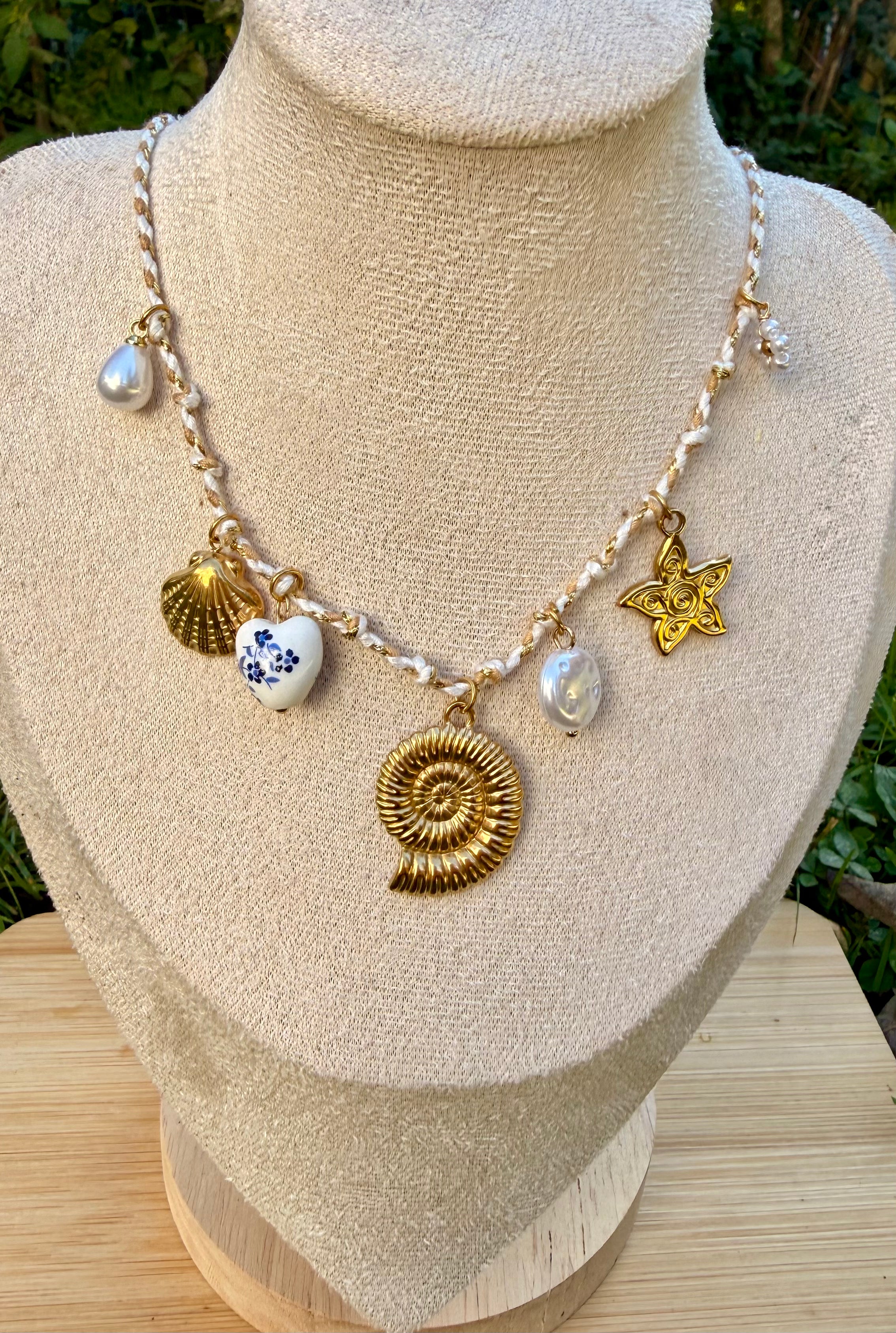 Blue Shell Necklace