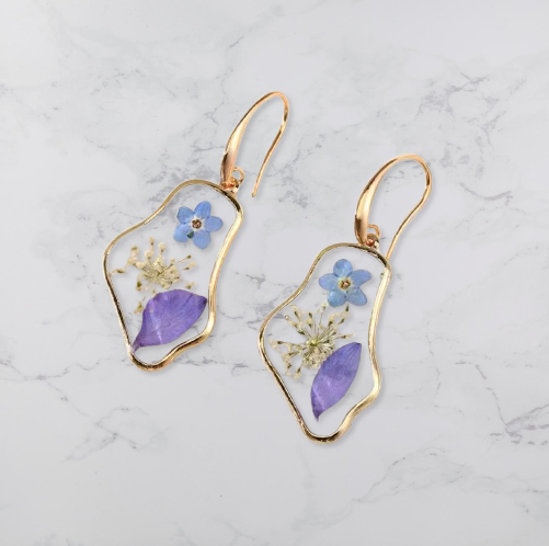 Clear Flowers Earrings