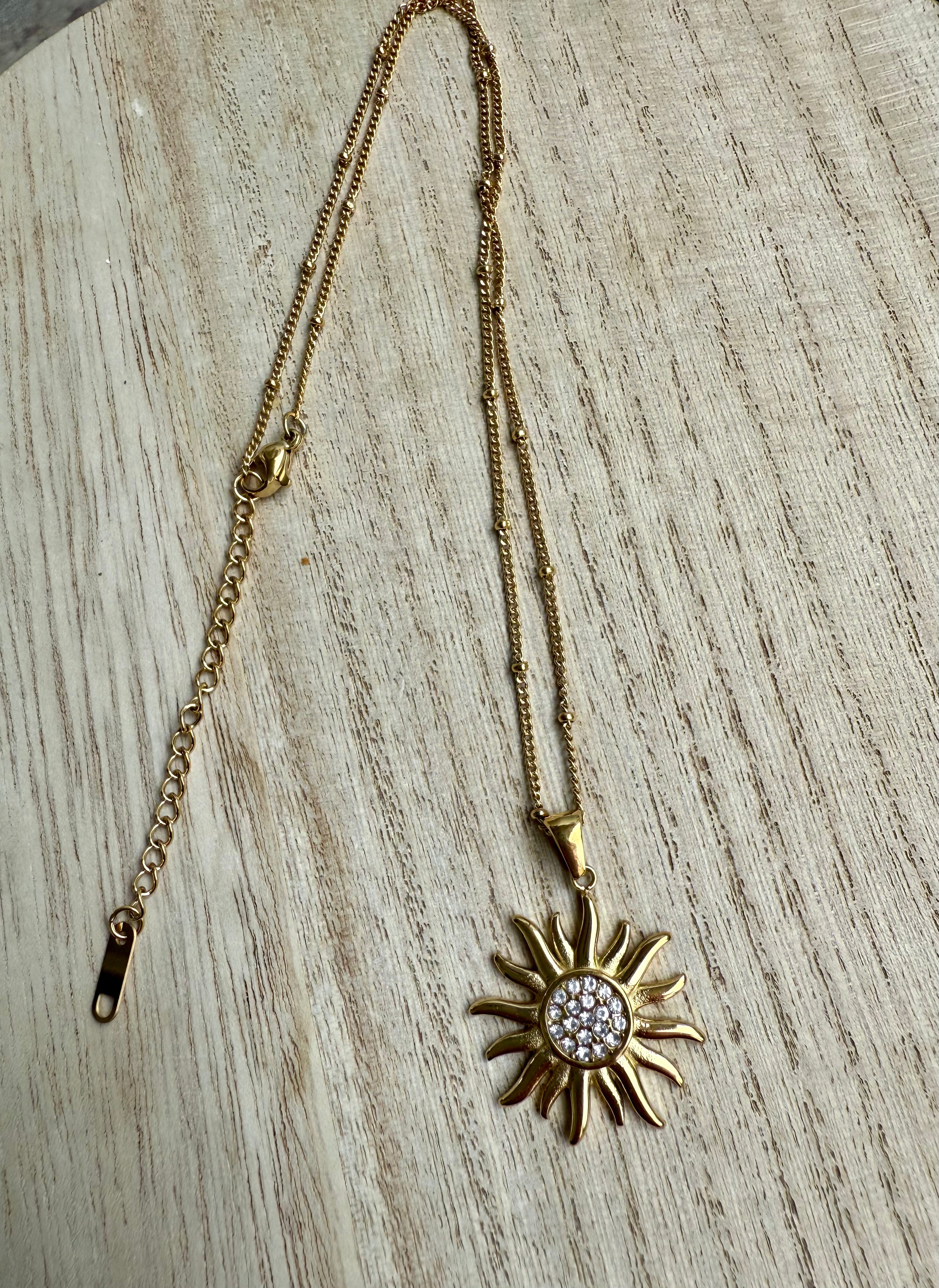 Gold Sun Necklace