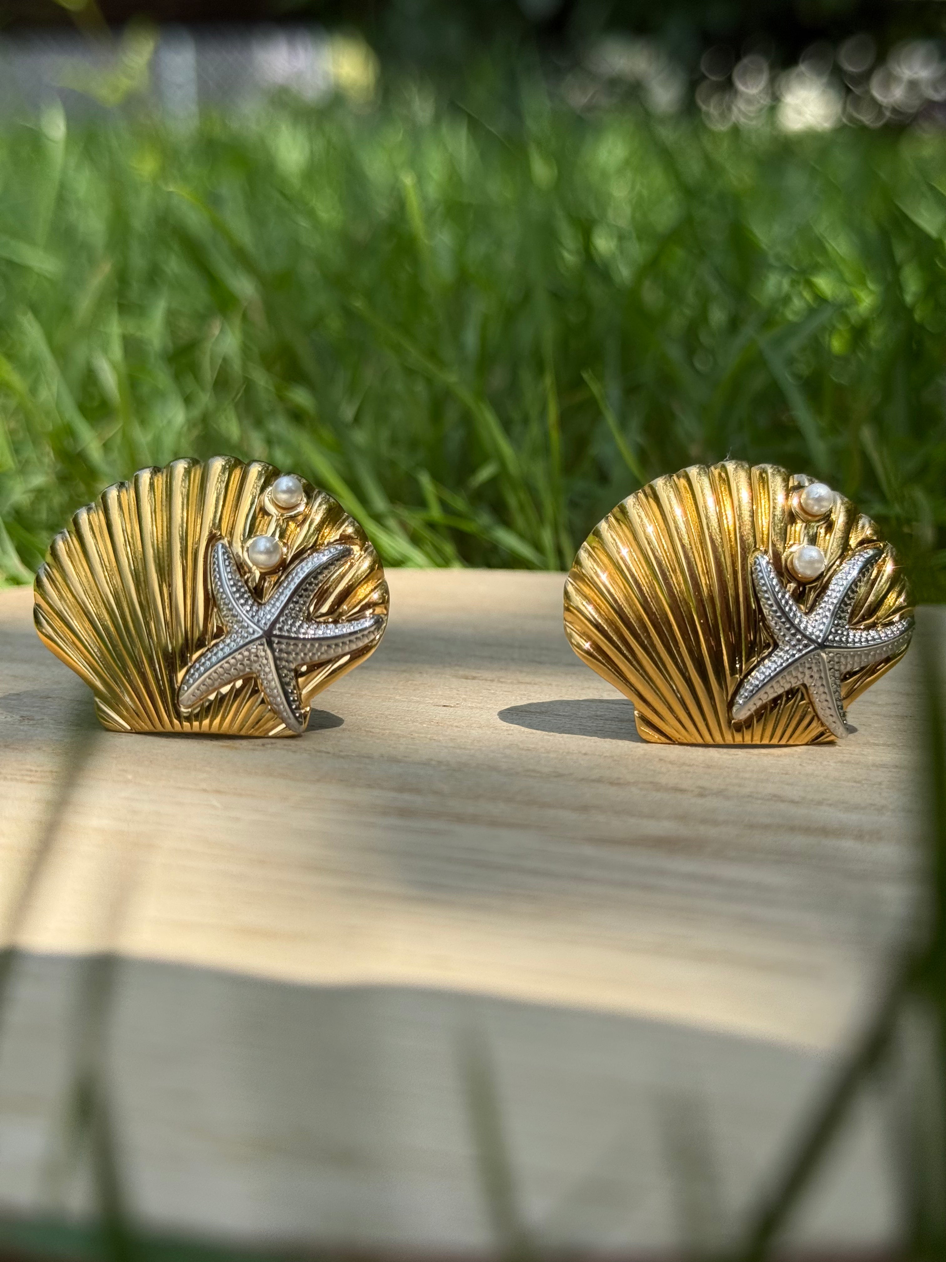Stars and Sea Shells Earrings
