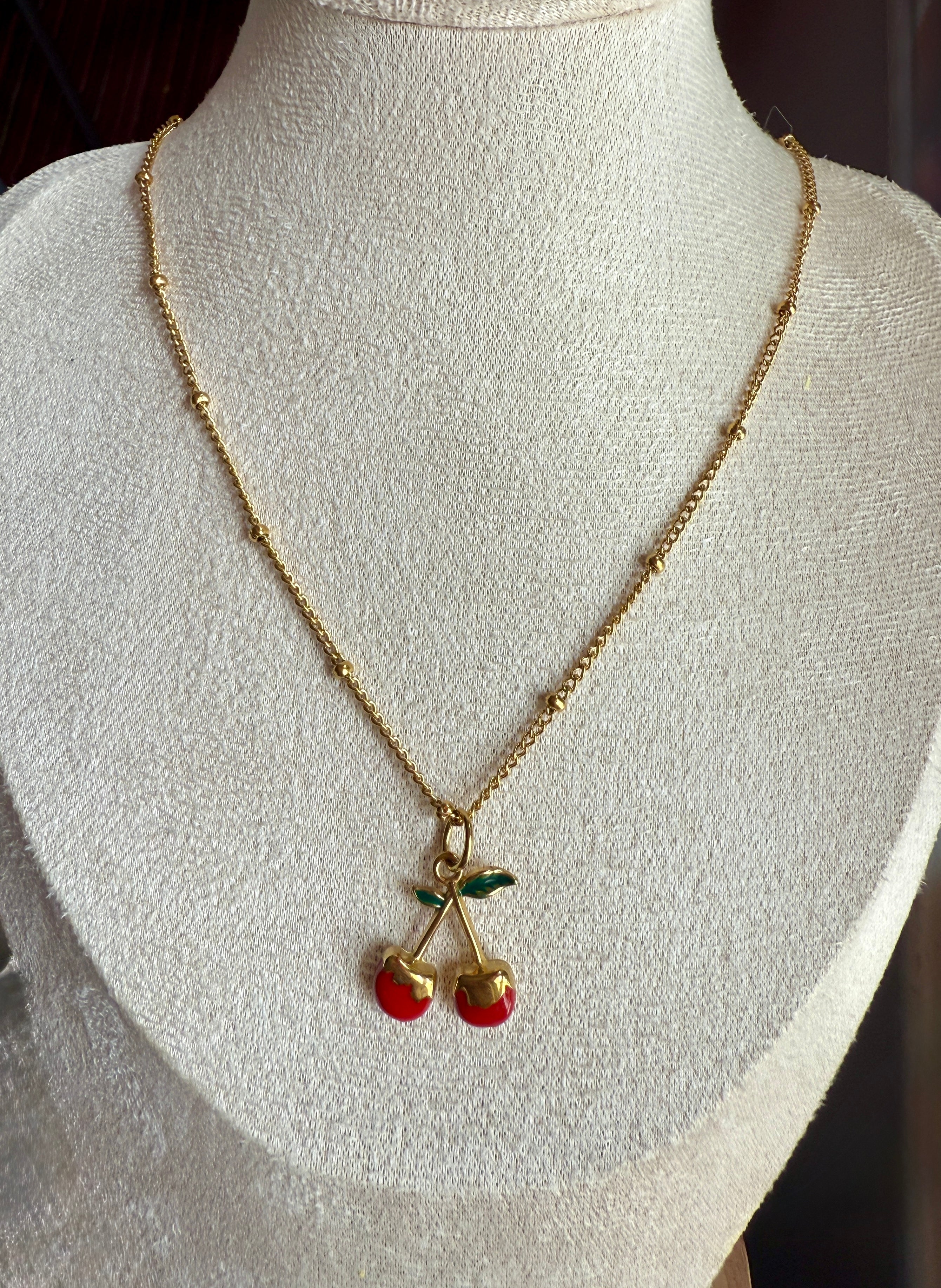 Simple Cherry Necklace