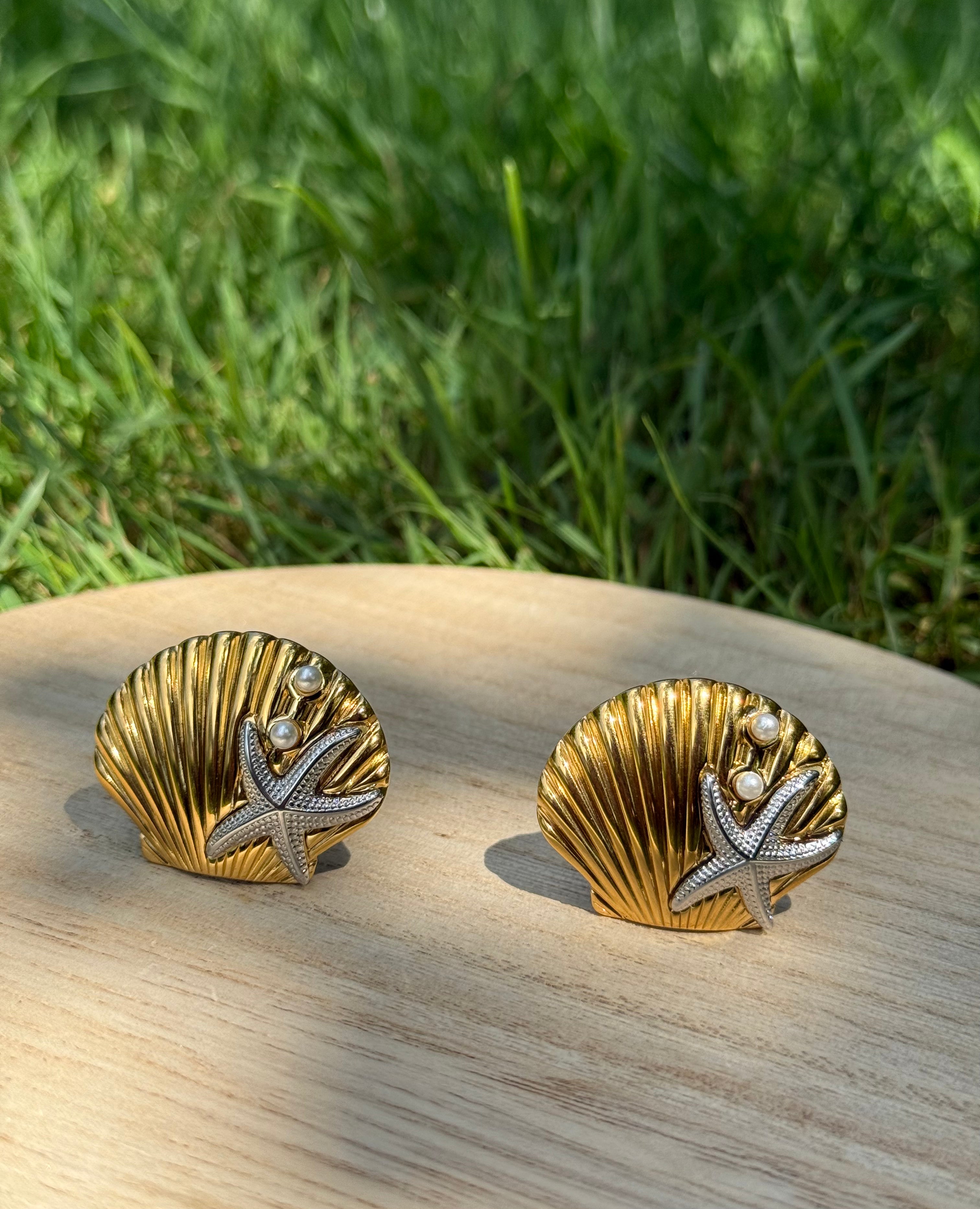 Stars and Sea Shells Earrings