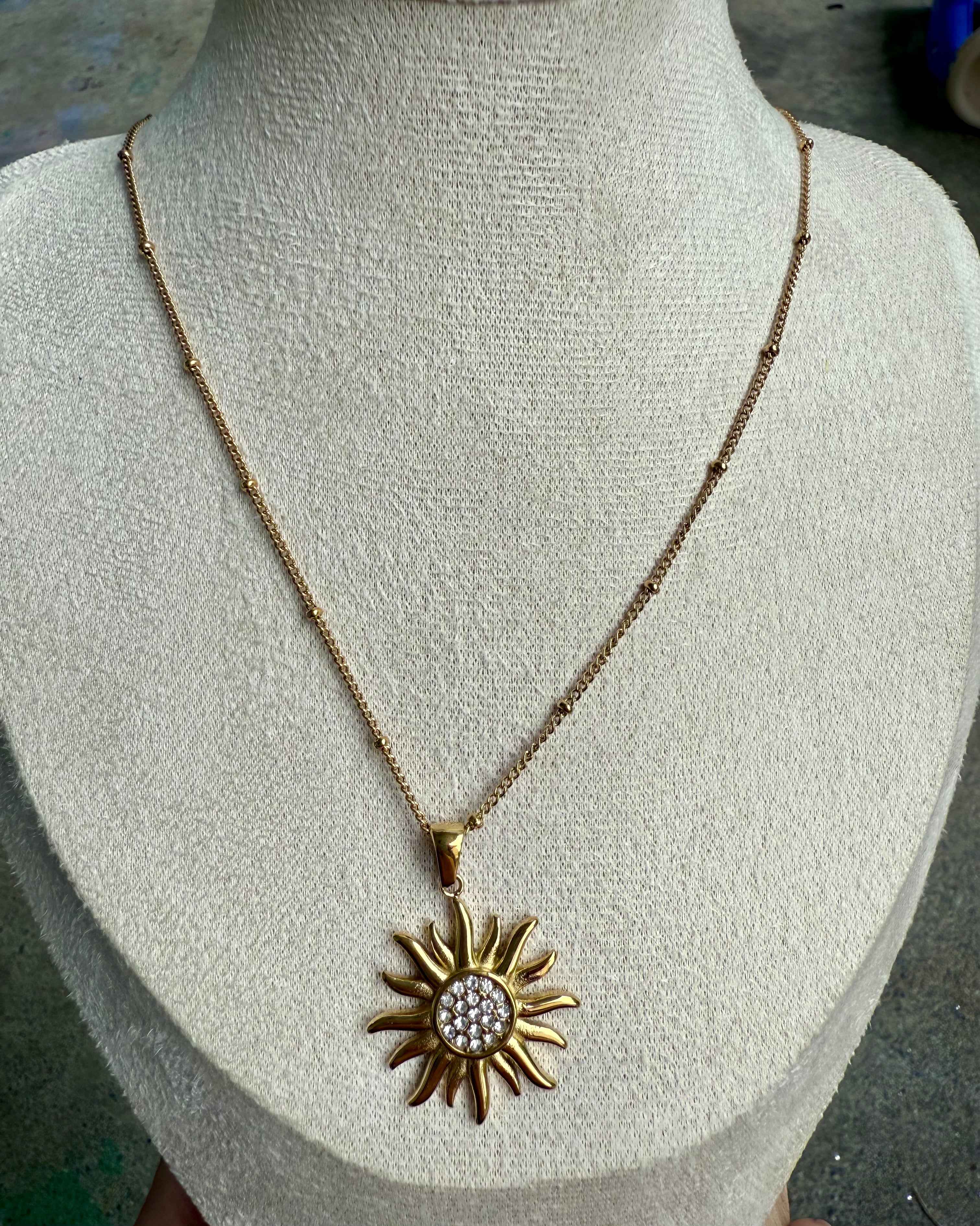 Gold Sun Necklace