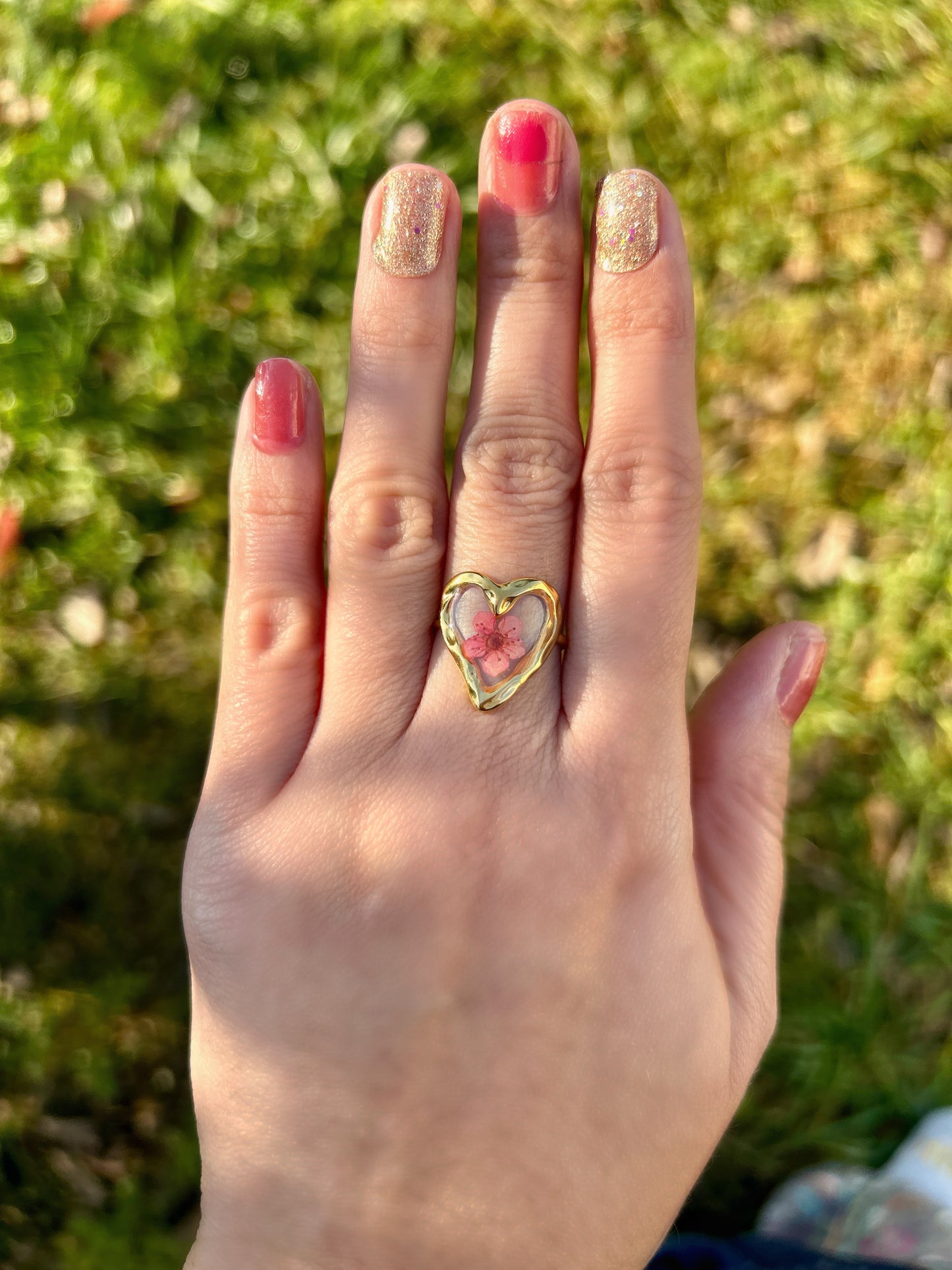 Clear Flower Ring