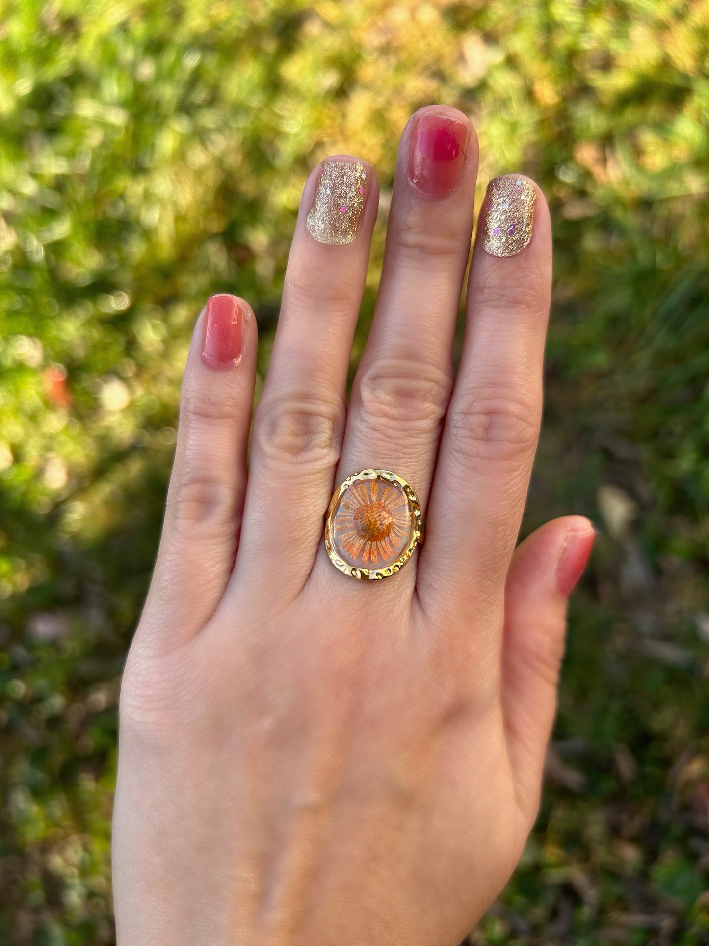 Clear Flower Ring