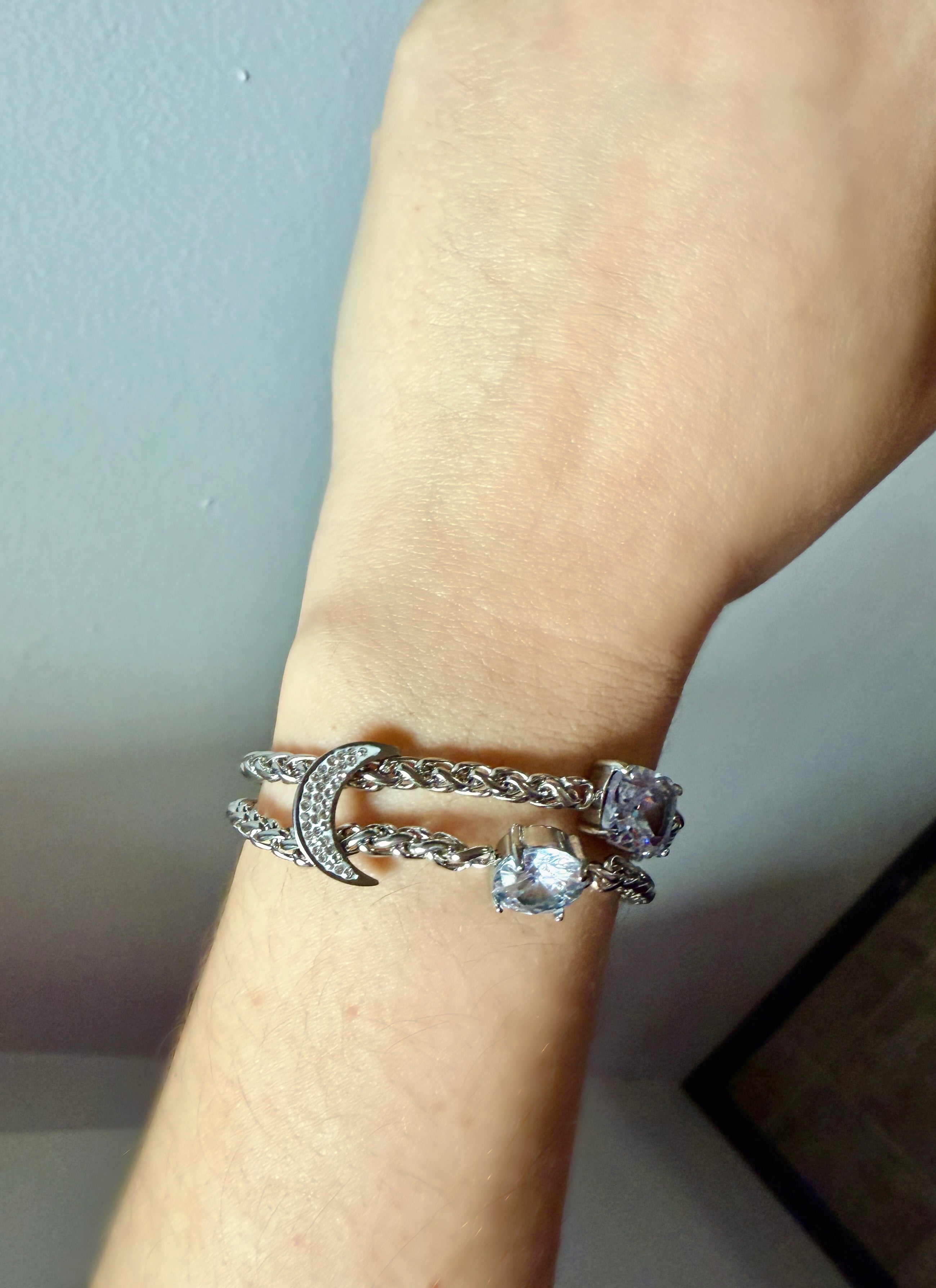 Stars and Moon Silver Bracelet